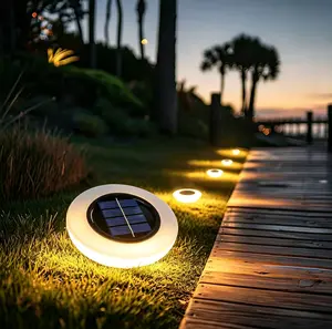 Solar Post Lights,  Outdoor Column Light Waterproof, Lighting Modern Pillar Lights, Dusk to Dawn Large Solar Lantern, Patio LED Round Lamp for Yard Garden Pathway Posts Entrance Columns