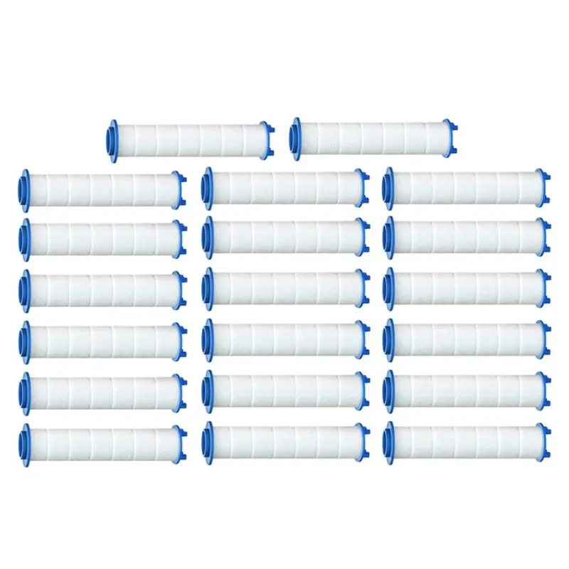 20 x Shower Head Filters, 15-Stage Hard Water Replacement Parts, 8cm High-Output, Tool-Free Easy Replace, Chemical-Free Odorless Water, Removes Chlorine & Fluoride, Restores Oil Gland Balance, For Home Use