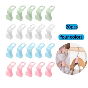 20 Counts Hanger Connector Hooks forClothes Storage,Space -SavingOrganizer, Space Saver HangersHangers Accessory for LightweightHanging