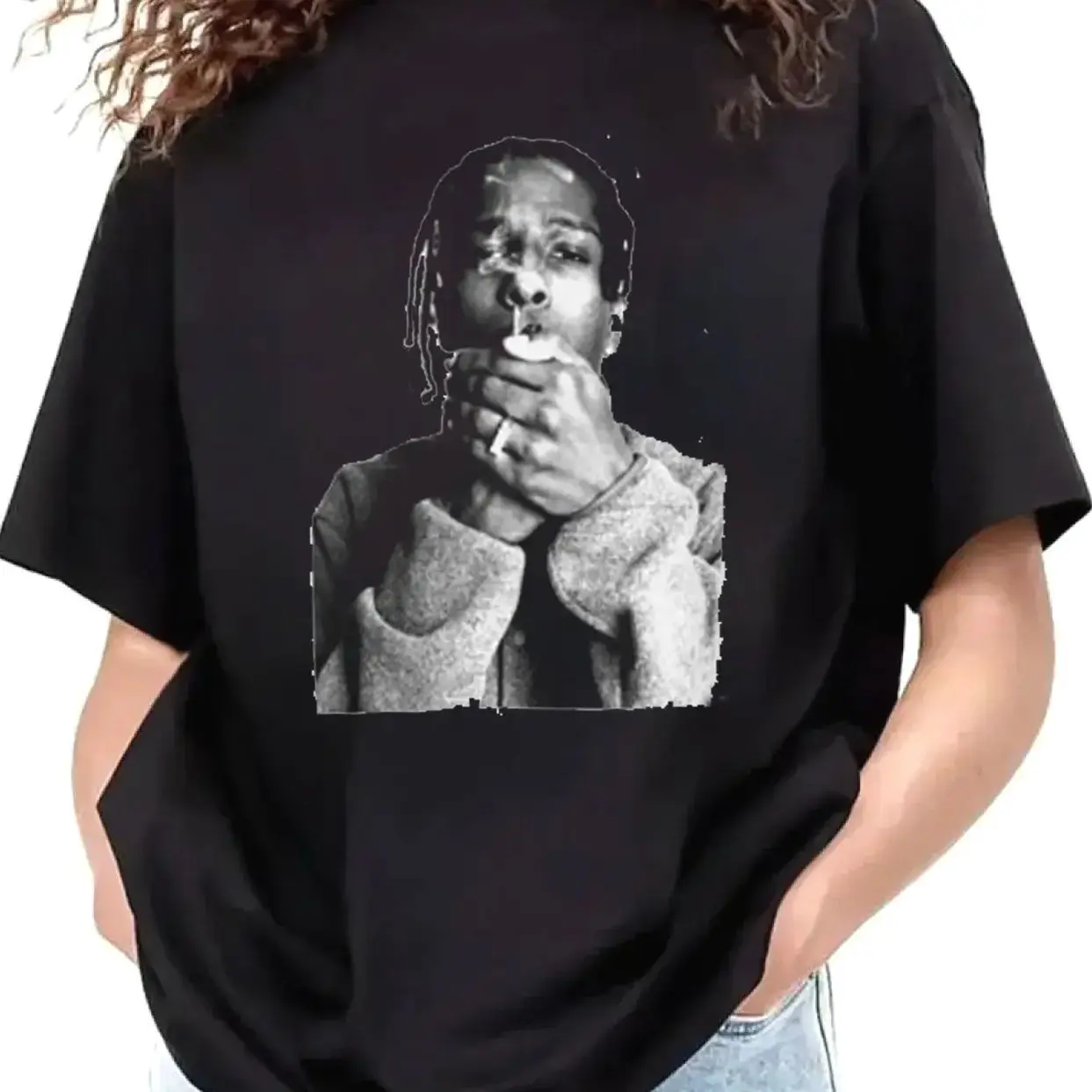 Hip Hop Graphic T-Shirt, Retro Rap Music Streetwear Tee, Vintage Urban Cotton Shirt, Rocky Style Tshirt KXZ