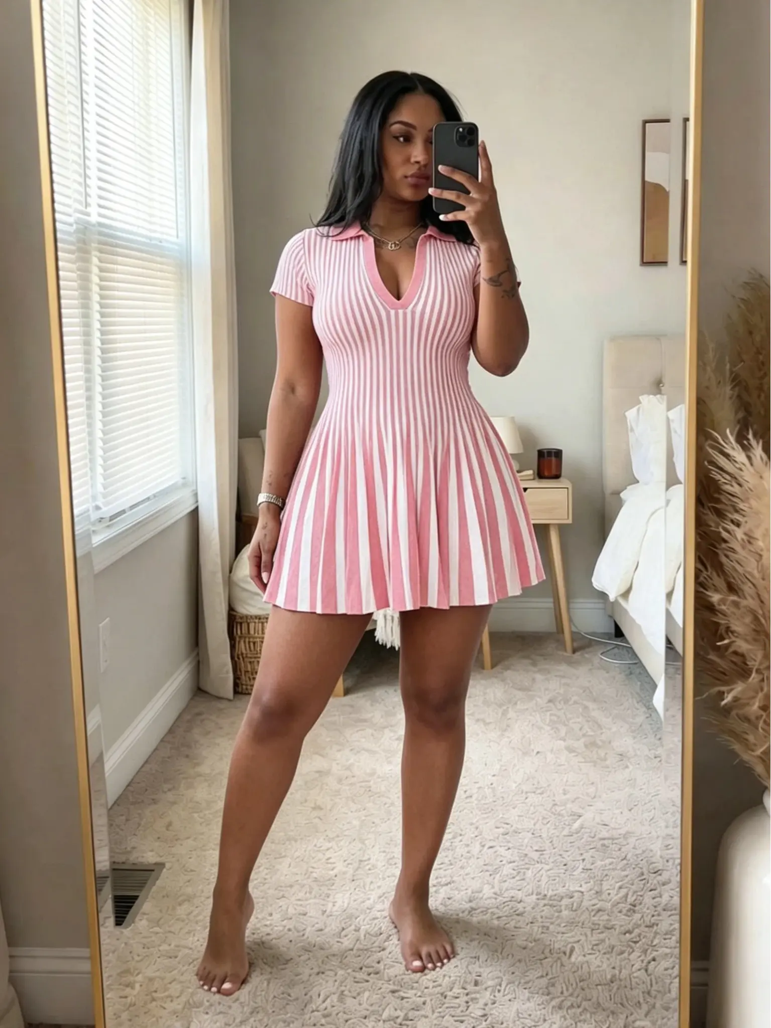 Women’s Summer 2026 Short Sleeve Bodycon Dress Soft Breathable Ribbed Knit Mini Dress Casual Lounge