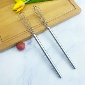 Mini Extended Manual Egg White Frother Beater, Juice and Cream Mixer Mini Whisk, 304 Anti-Rust Stainless Steel Small Whisks for Cooking, Baking, Mixing Ingredients & Deep Containers (1 Piece)