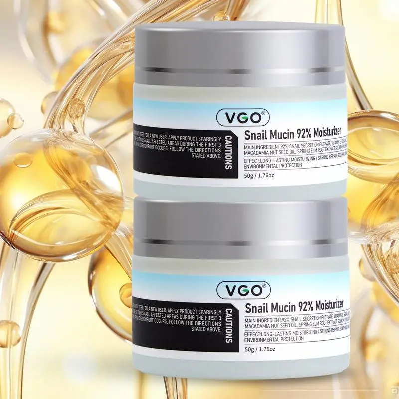 VGO Advanced Skincare Multi-Pack Regular Edition - 92% Advanced Snail Mucin 50g Daily Face Gel Cream, Vitamin C Facial Serum Essence, Moisturizer for Acne, Skin Repair, Hydration, All Skin Types, Adult Daily Face Care