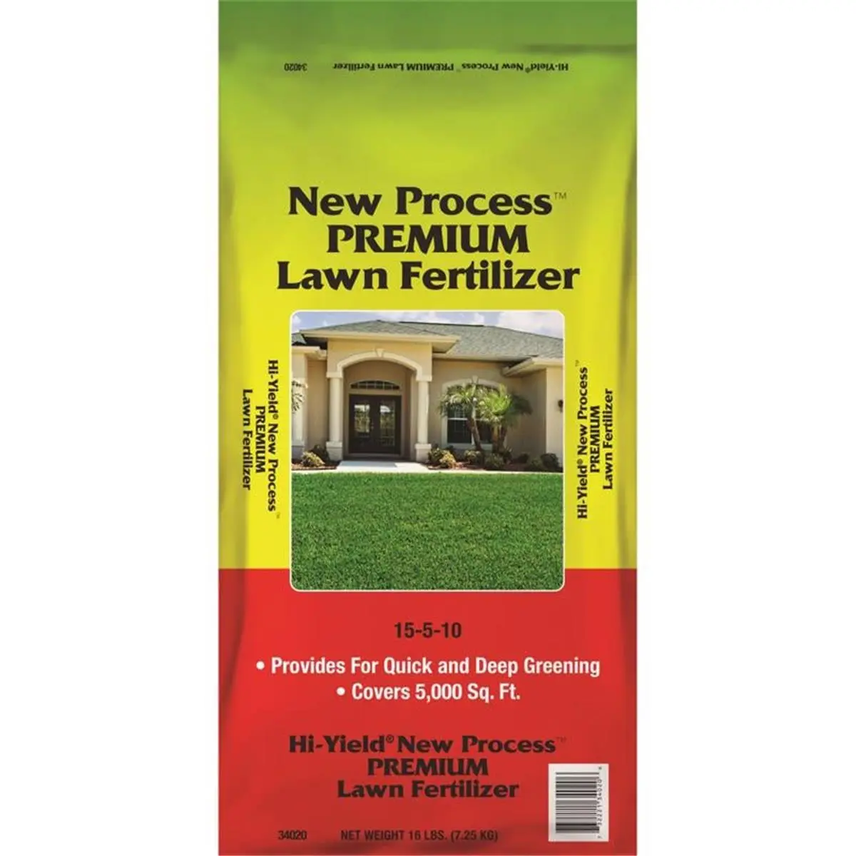 Hi-Yield 7040912 All-Purpose Lawn Fertilizer - 16 lbs., Iron Included: Yes, Quick & Deep Green, For Bermuda & Multiple Grass Types, Covers 5000 sq ft.