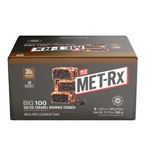 MET-RX Big 100 Salted Caramel Brownie Crunch Protein Bars
