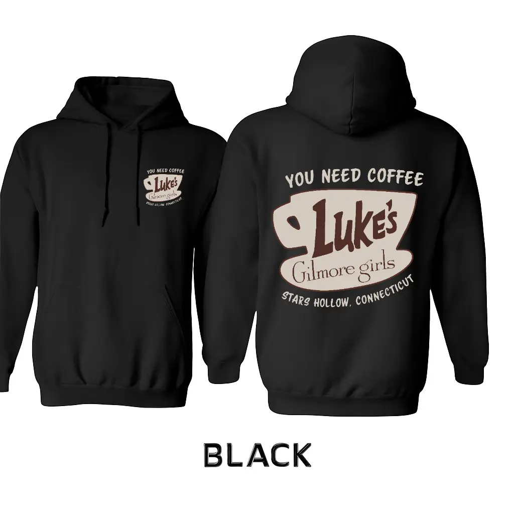 ☕[Sale Up To 50%]Gilmore Girls Luke’s Diner Hoodie – You Need Coffee Stars Hollow Graphic Sweatshirt, Unisex Casual Streetwear Top, TV Show Fan Gift for Women & Men, Trending Hoodie, Streetwear Graphic Sweatshirt, TV Show Hoodie, Pop Culture Gift Idea