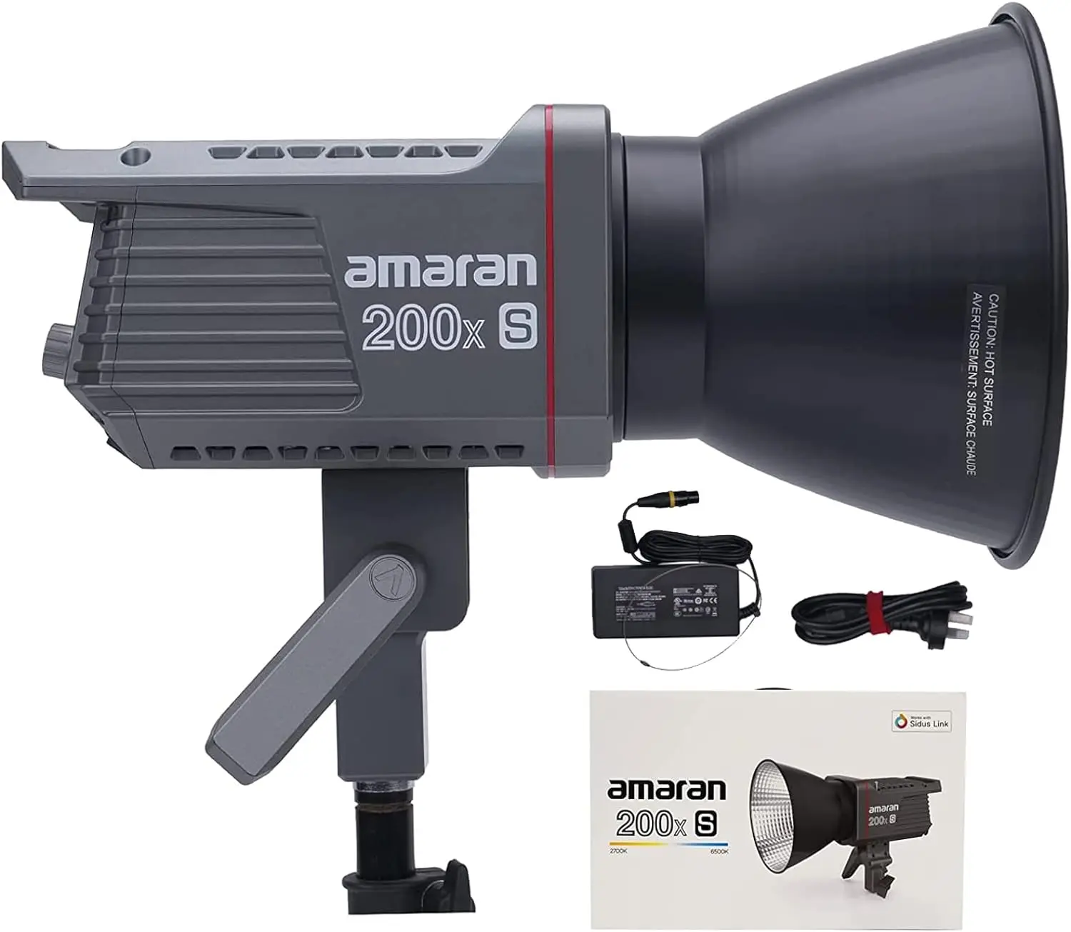 Aputure Amaran 200X S COB Video Light,200W Output Bowens Mount Photography Light,App Control 9 Built-in Lighting Effects DC/AC Power Supply Ultra Silent Fan for Photography/Video Recording/Live Streaming