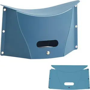 Folding Portable Camping Hiking Stool, Lightweight Collapsable Foldable Chair for Travel Gathering BBQ Subway Library Backpacking Outdoor Ultralight Mini (Blue)