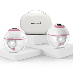 MomMed  M21 Luma Built-In Night Light Breastfeeding Pump, Upgraded Hands-Free Wearable Breast Pump, 150ml Nursing Cup With 17/19/21/24mm Flange Insert, 4 Modes & 12 Suction Levels,  27mm Portable Electric Pump outdoorfun