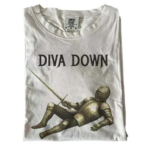 The Vintage Diva Down Comfort Color, Vintage Game Shirt, Gift for Men, Gift for Women, Crew Neck T-shirt, Trending T-shirt