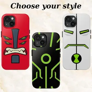 Ben 10 Rugged Phone Case Compatible with iPhone 17/16/15/14/13/12/11 and Samsung Galaxy S21-S25 - Four Arms, Ben Tennyson Cartoon Phone Case, Men's Gift
