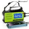 Running Snail 1x Emergency Weather Radio - Portable Rechargeable Solar Powered Radio, 10000mAh Hand Crank, AM/FM, LCD Display, Flashlight, Reading Lamp, Compass, 2 USB Outputs, Phone Charging, Hurricane Prep Survival Gear