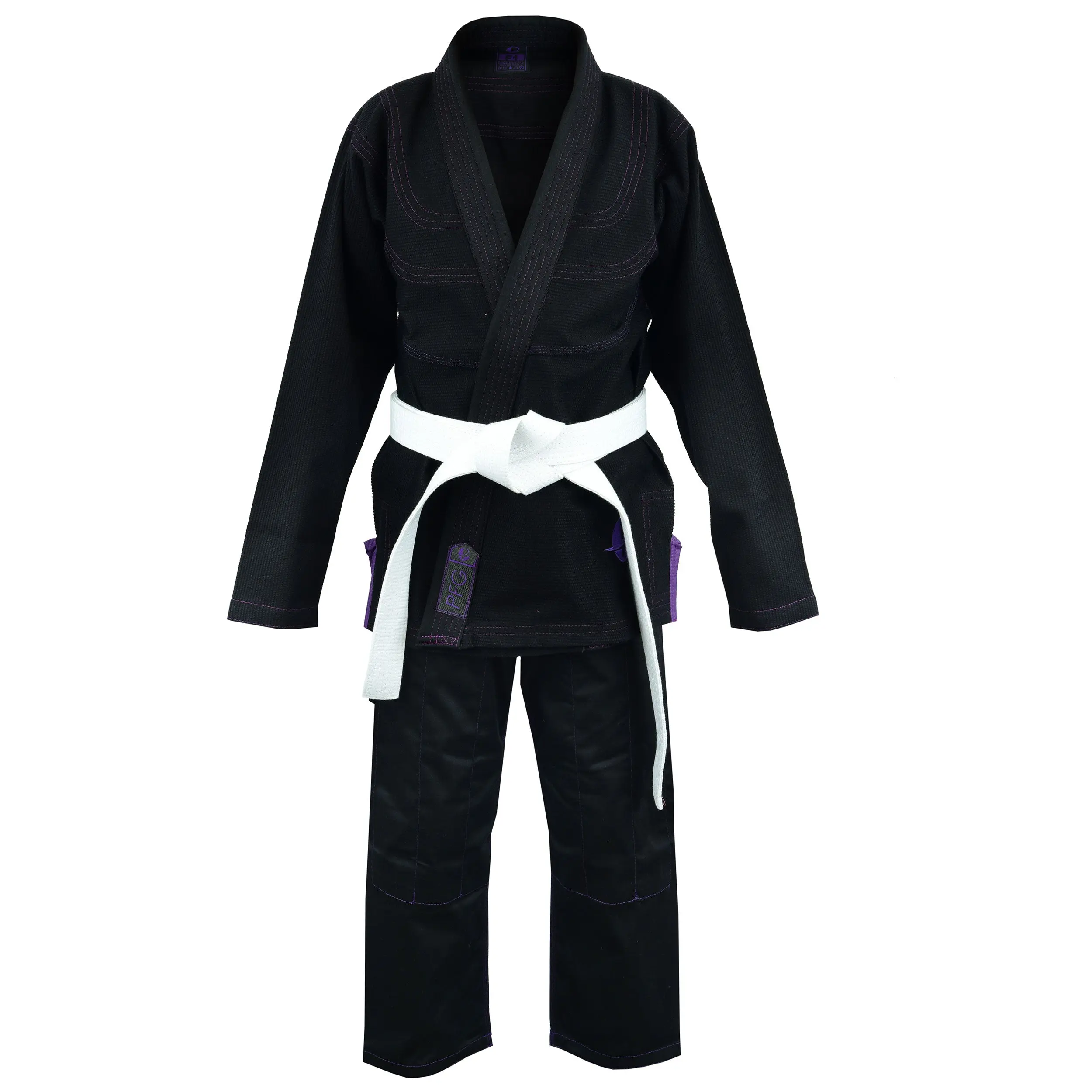 Women BJJ Kimono Black Purple Brazilian Jiu jitsu Gi Uniform