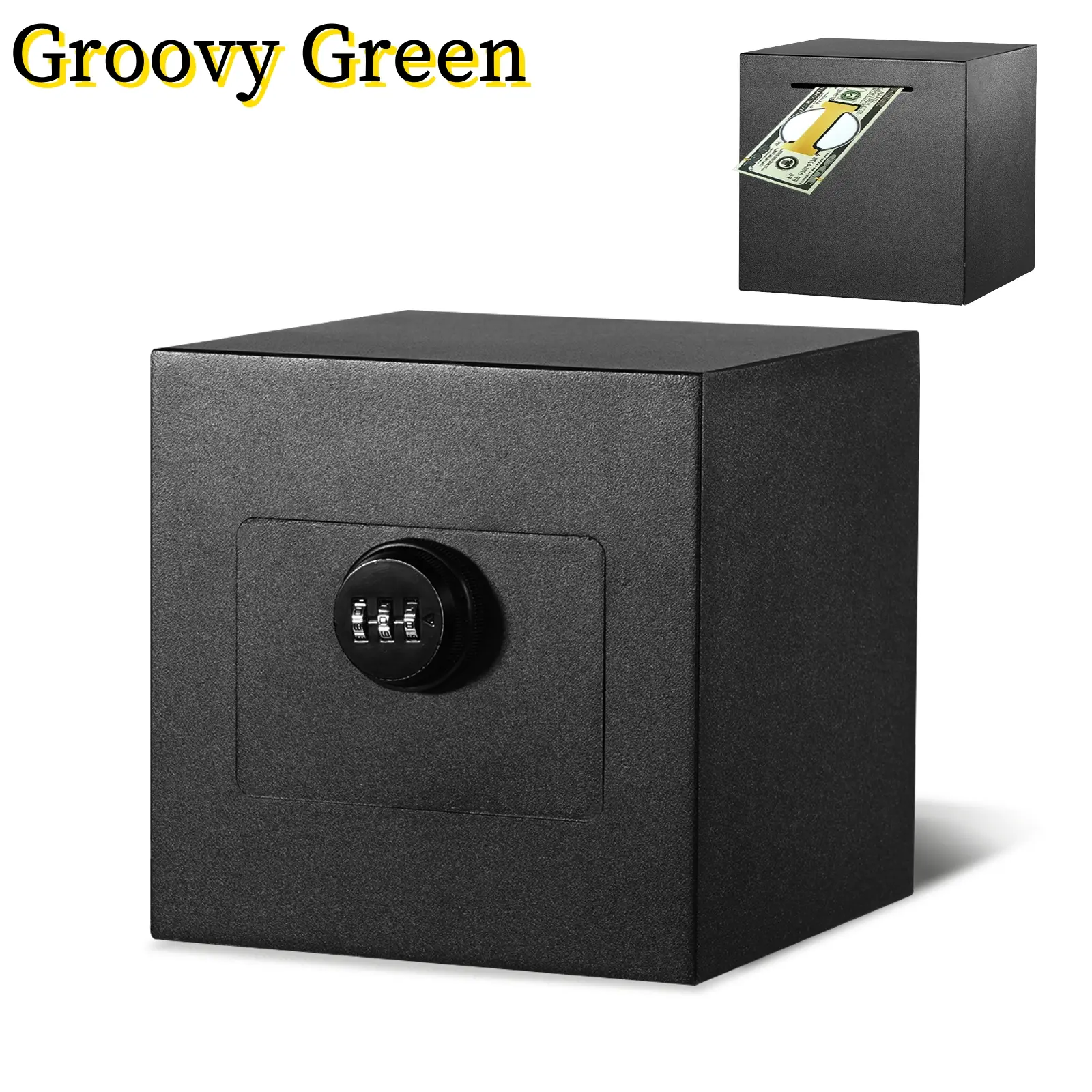 Piggy Bank, Durable & Secure Mechanical Combination Lock Money Box, Mechanical Safe Box, Coins Saving Box, Home Decor for Living Room, Bedroom, Office, Safe Deposit Box