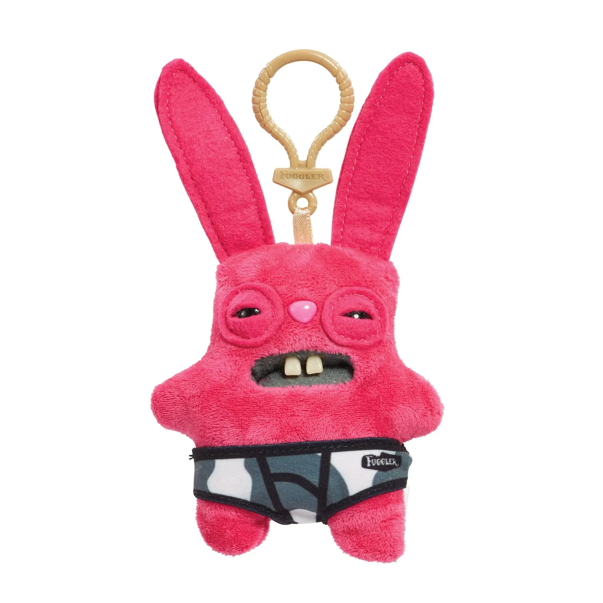 Fugglers 5-Inch Plush Clip-On | Rabid Rabbit - Pink