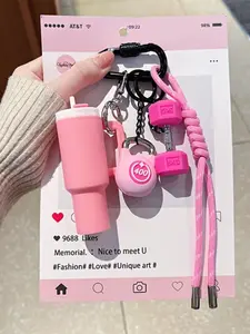 Creative Design Sports Water Bottle Series, Fitness Accessories, Fashion Keychain, Dumbbell Plate Weight Charm, Backpack Pendant, Perfect Gift for Men and Women