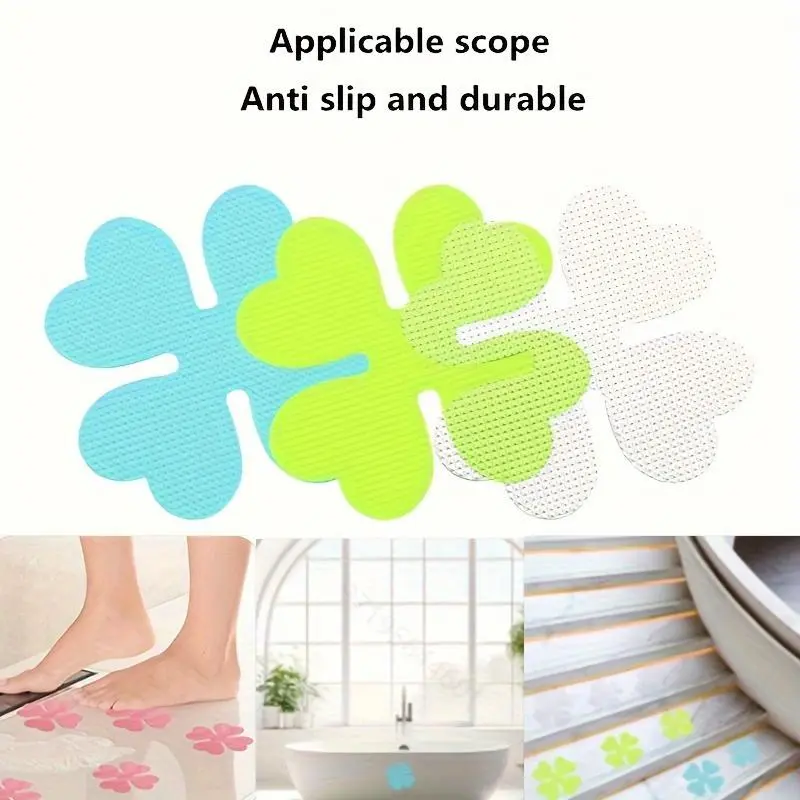 6pcs Bathroom Non-slip Stickers, Self-adhesive Anti-slip Shower Tread Sticker, Bathroom Non-slip Strip, Safety Bathtub Adhesive Decals, Bathroom Accessories, Bathroom Essentials Accessories