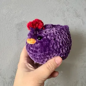 Handmade crochet chicken