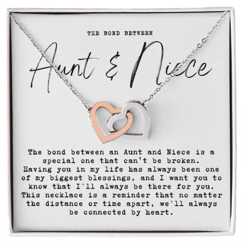 Niece Gift From Aunt, Gifts For Aunt From Niece, Niece Birthday Gift, Gifts For Niece, Auntie Gifts, The Bond Between Aunt and Niece Gold Flower Necklace Accessory Necklace