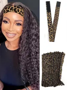 2 Pcs Lace Melting Bands For Wig Leopard Adjustable Elastic Band For Wig Edge Laying Band To Lay Edge Pink Black Wig Elstic Band Headbands