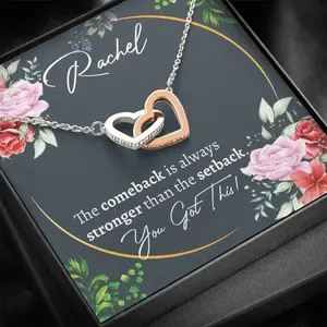 Personalized Jewelry - Forever Love Necklace, Personalized Sobriety For Her, Appropriate For Sobriety Anniversary, Sobriety Jewelry, Unique Recovery Gift, For Her Personalized Jewelry, Custom Message Card, Gift Box