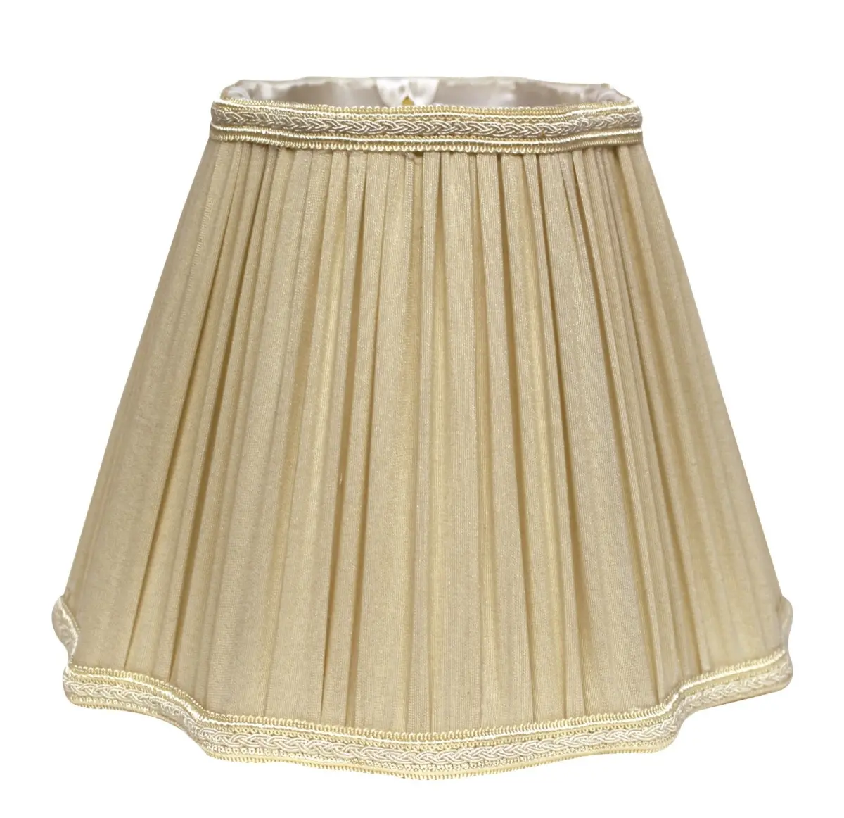 16x16x12in High-Quality Fabric Decorative Lighting Lamp Cover & Shade - Pearl Grey Slanted Shantung Silk Softback Pleated Square, 360 Stand, Standard Bulb Clip, Taupe, 4.6 lbs, A17 Compatible, White Liner, Indoor Use Traditional Living Room Home Decor