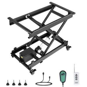 VEVOR 28" Electric Lift Table Single Scissor Electric Lifting Platform 330 lbs 4 Wheel