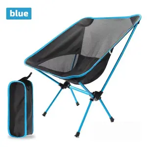 Outdoor Portable Moon Chair Camping Folding Backrest Chair Ultra-Light Aluminum Alloy Comfortable Seat Collapsible Folding Chair Reclining Camping Chair Lightweight Foldable Chair