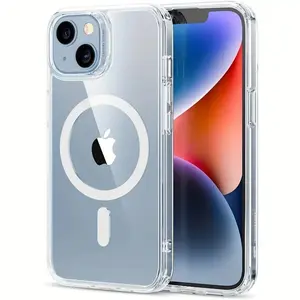 Transparent Magnetic Mobile Phone Case for iPhoneX XS XS MAX 11 12 13 14 15 16 17plus/pro/promax Series