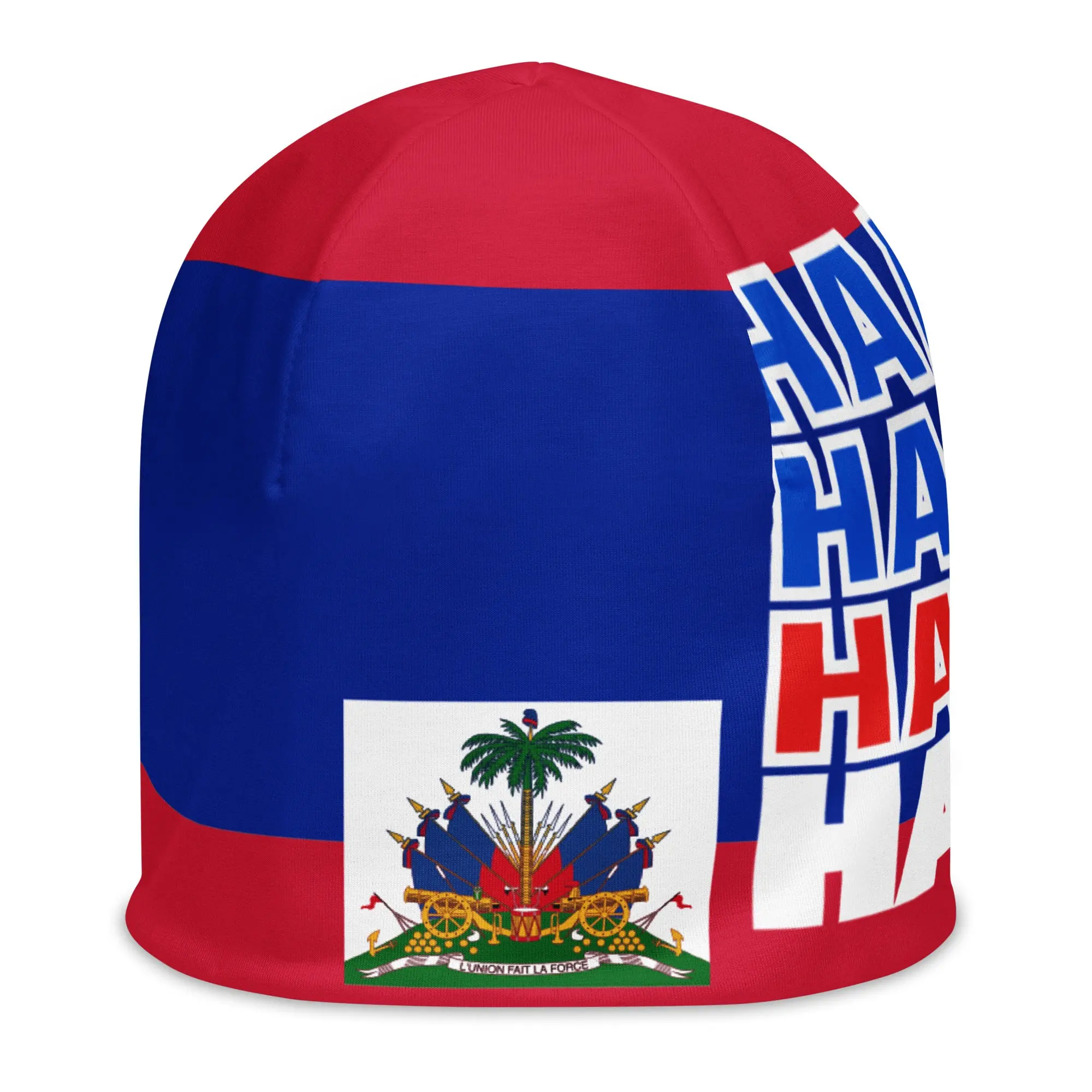 Haitian Flag Beanie Patriotic Hat Beaniebonnets Double Layered Soft 95% Polyester 5% Spandex Regular Fit Stay Warm Stylish