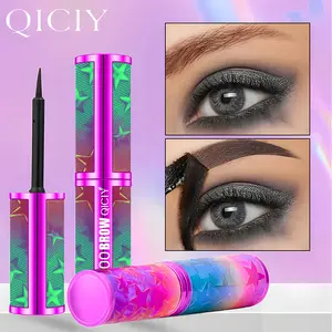 QICIY 4 Color Peelable Eyebrow Pencil - Waterproof and sweat-resistant feature, long- lasting semi-permanent eyebrow color, suitable for all skin types for both men and women