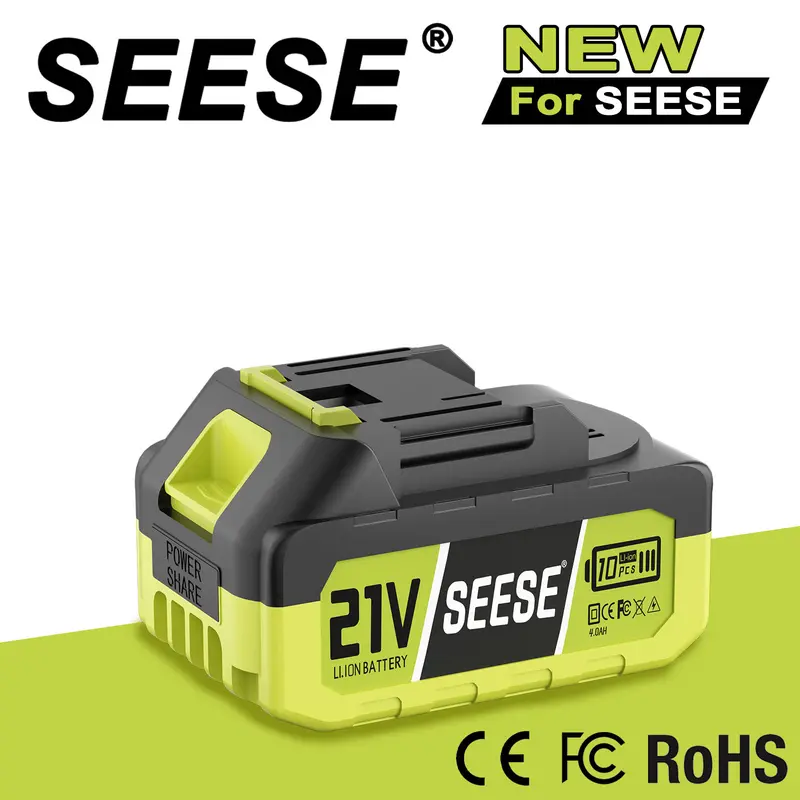SEESE 21V Max 4.0Ah Rechargeable Lithium Battery Pack, High-Capacity Replacement Battery for SEESE 21V Cordless Power Tools – Compatible with SEESE Blowers, Car Washers, Chainsaws, and More (1 Pack) Perfect Christmas & New Year Gift Idea, Halloween gifts