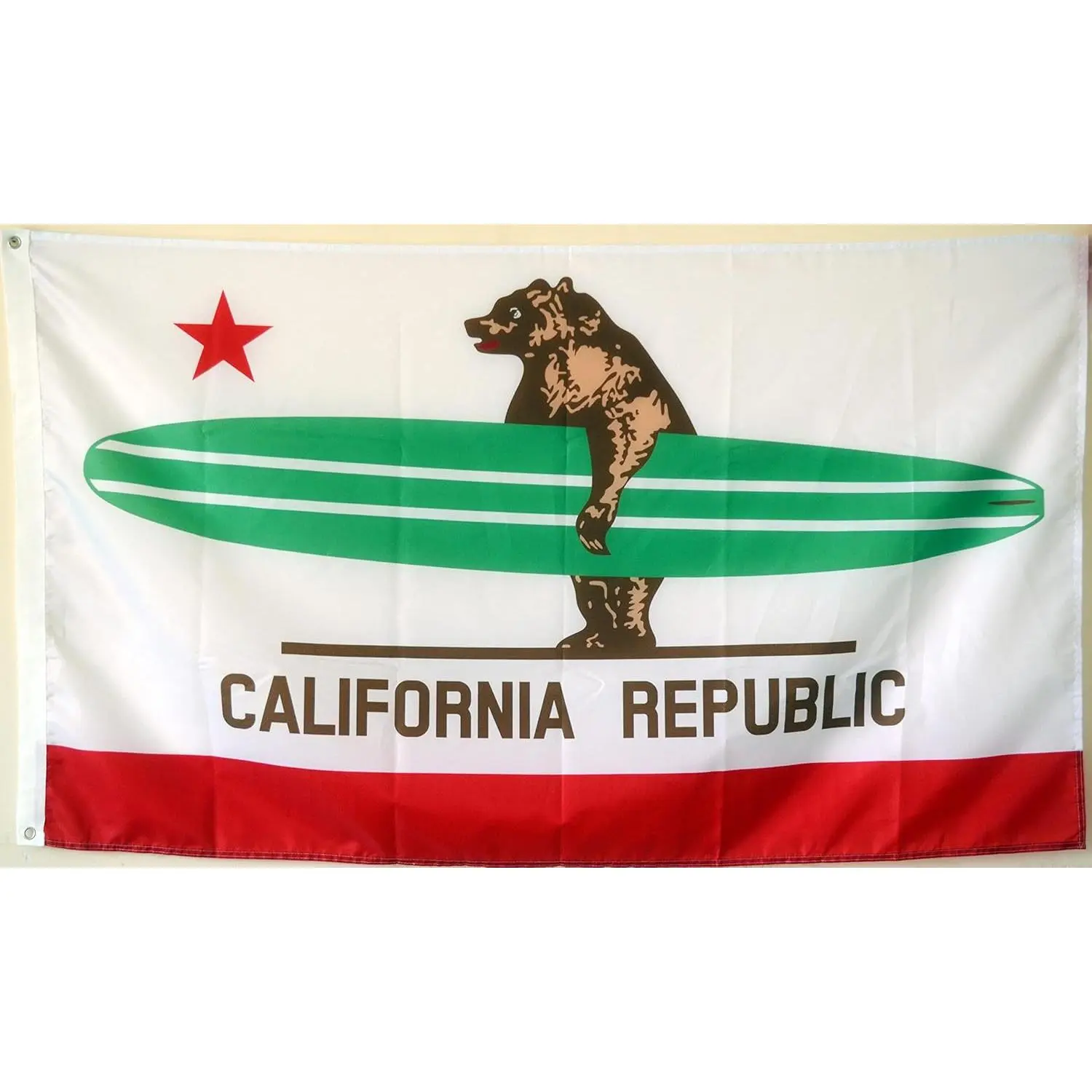 California Surfer Republic Flag Banner - 3x5ft Colorful Bright Print Soft Wall Tapestry, Decor Accessories, Perfect for Wall Hangings, Flags for Room, Festive Party Supplies, Ideal Gift, Room Decor