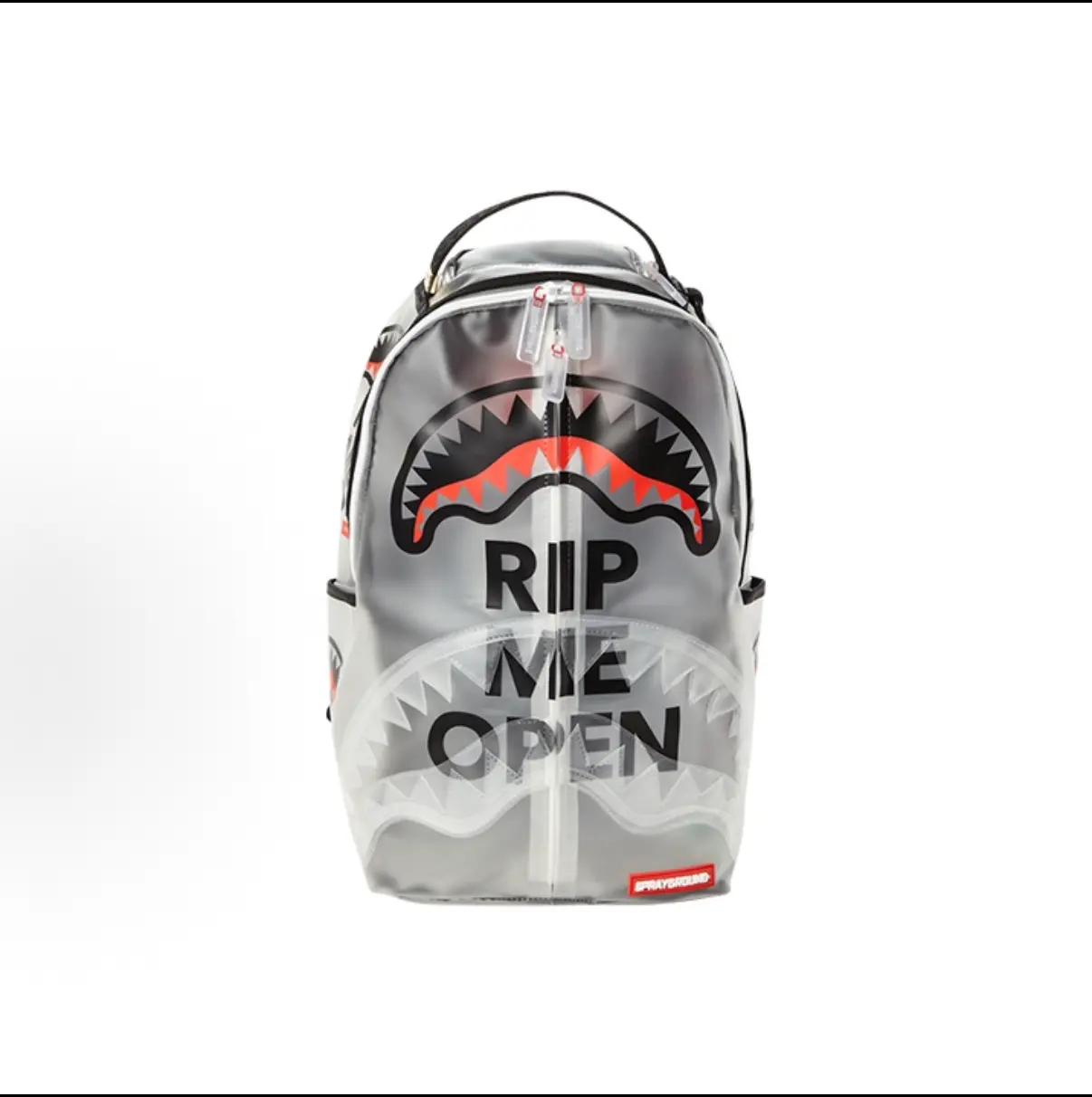 Sprayground Rip Me Open Transparent Shark Backpack, Clear PVC Shark Mouth School Bag, Large Capacity Laptop Daypack For Teen Men Women, Hypebeast Hip Hop Travel Bookbag, Back To School Essential, Festival Rave Clear Bag, Stadium Approved Concert Backpack
