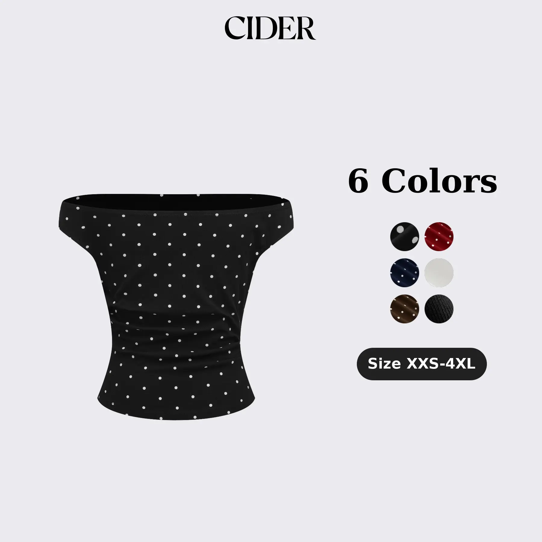 Cider Polka Dot Ruched Top