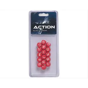 212 MAIN Billiards Pill Balls - Red, Numbered, Set of 16