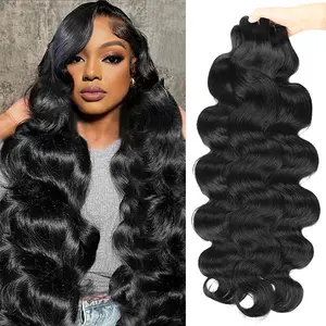 [New] Upgrade 15A Body Wave Hair Bundles Full Thick Ends Quick Weave Human Hair Extentions 1 3 4 Bundles