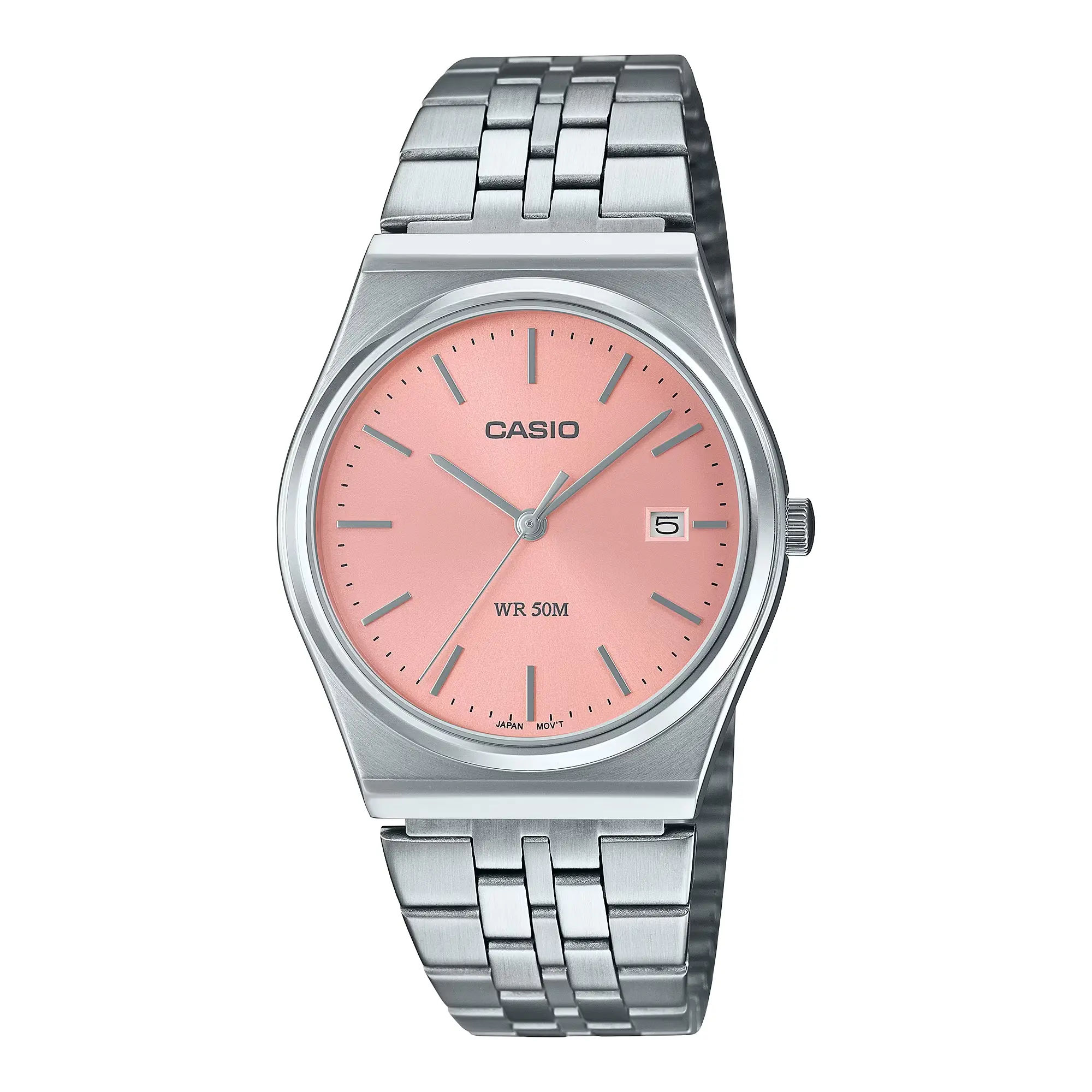 Casio Men’s Stainless Steel Watch with Pink Dial - MTP-B145D-4AVDF