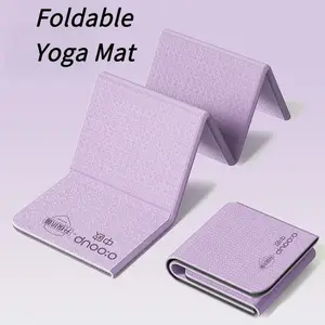 Foldable Yoga Mat for Travel & Home Workouts, Lightweight & Non-Slip TPE – Ideal for Yoga, Pilates, Stretching & Floor Exercises – Folding Exercise Mat for Women & Men