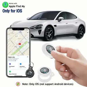 [summervibes] Tukio Tx02 GPS Tracker (iOS Only)Lucid Tag for Cars & Pets- Mini Clear Design, Weatherproof Case, Anti-Lost Device, Works with Apple Find My (iOS Only), IP67 Waterproof, Replaceable Battery Protection