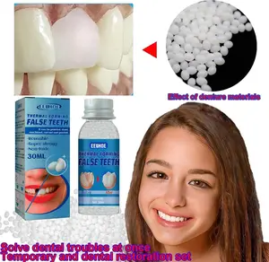 EELHOE Moldable Denture Pellets for Cavities，Moldable dental gel dentures, temporary dental fillings Teeth - Reusable, Non-Toxic, Super Strong Resin Gel for Oral Care