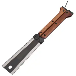 Double-Sided Folding Hand Saw, Butterfly-Style Foldable Woodworking Saw with Sharpened Teeth, Portable Logging Saw for Camping & Outdoor Use