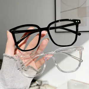 Blue Light Eyeglasses for Women & Men Anti Eyestrain UV Protection | Stylish Strong Clear/Black Frame Bluelight Glasses for Daily Computer Use & Party Occasions