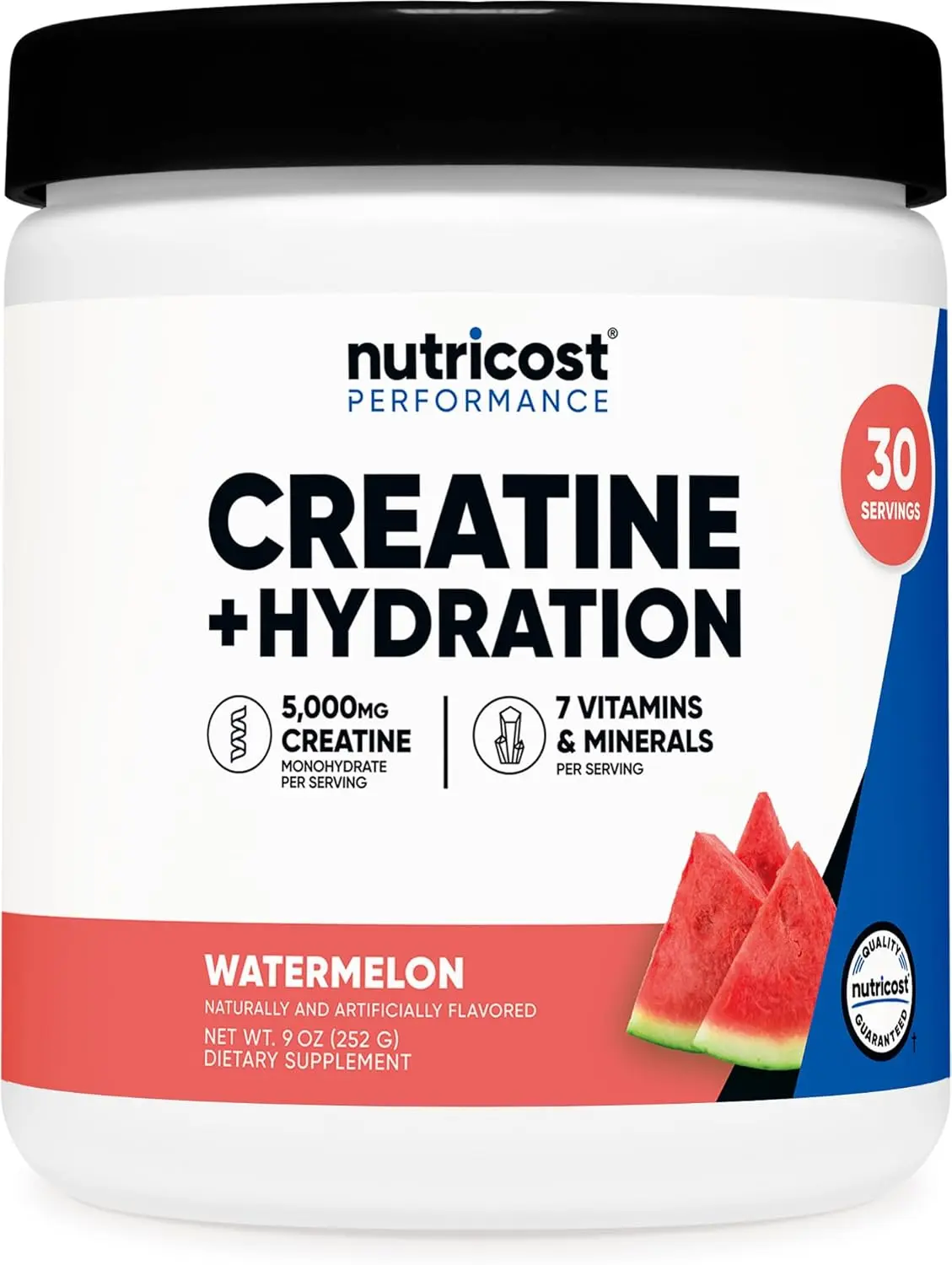 Find ur flavor| Nutricost Creatine Monohydrate + Hydration (Watermelon) 30 Servings | 7 Vitamins & Minerals, 5000mg of Creatine Per Serving