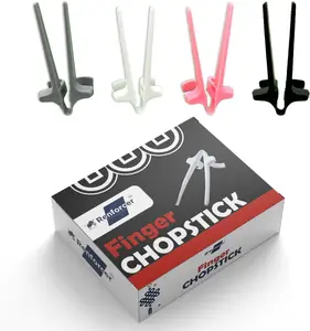 Finger Chopsticks for Gamers – Chips Chopsticks, Snack Grabber, Perfect for Gaming and Snacking Solution – Reusable and Portable Design for All – Box of 4 Multi-color Pcs (Premium)