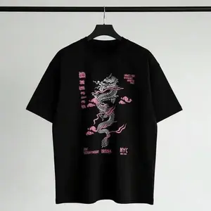 Men's Basic Plus Size Dragon Pattern T-Shirt Round Neck Short Sleeve Comfortable Fashion Tee for Menswear Top Tropical Crewneck Shortsleeve Crewneck Casual Tshirt Streetwear