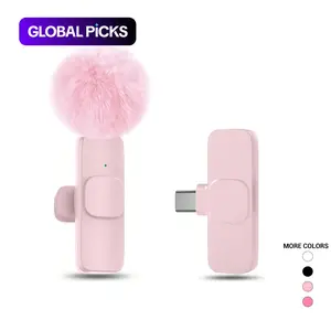 Professional Wireless Lavalier Microphone, USB Rechargeable Plug-and-Play Lapel Mic with Lightning for Mobile Video Recording, Teaching, Interviews and Podcasts