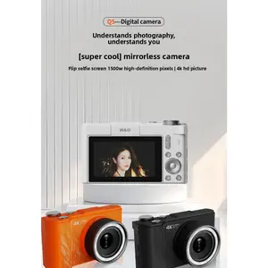 Q5 Digital Camera Retro CCD Vibe High Pixel Flip Screen Vlog Camera for Students Travel 4K HD Picture