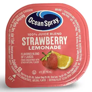 Ocean Spray Fruit Juice Individual Cups Strawberry Lemonade 100% Juice,  24 Cups