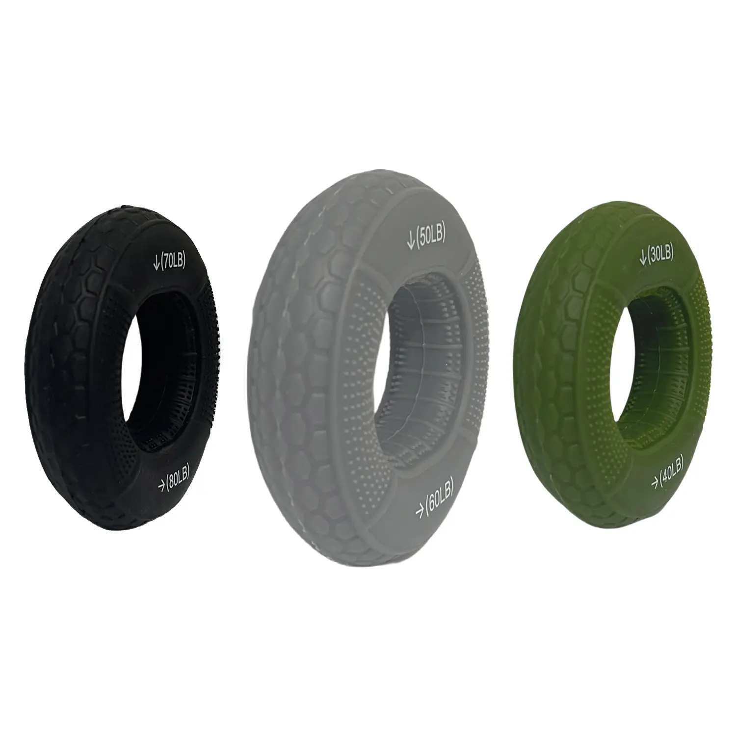 Adjustable Grip Strengthener Set for Men & Women, 30LB-80LB Men's & 20LB-70LB Women's – Hand, Finger, and Forearm Exercise, Muscle Recovery, and Grip Strength Training(3 Pieces)